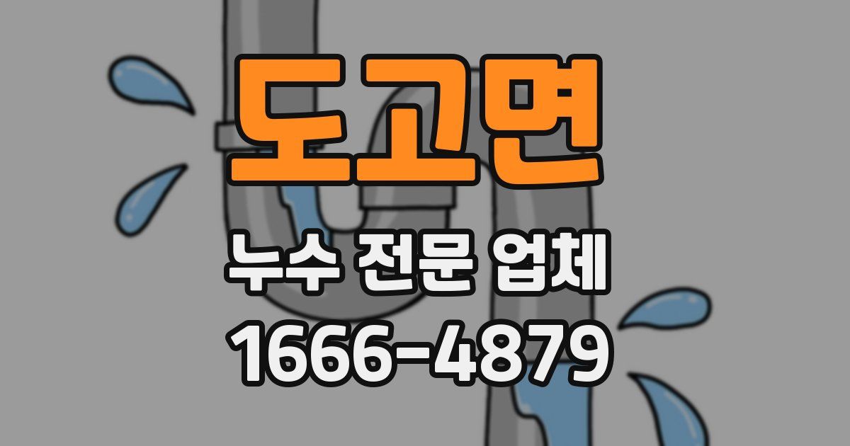 도고면 누수 전문 업체