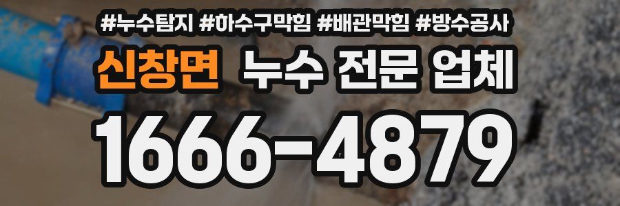 신창면 누수 전문 업체
