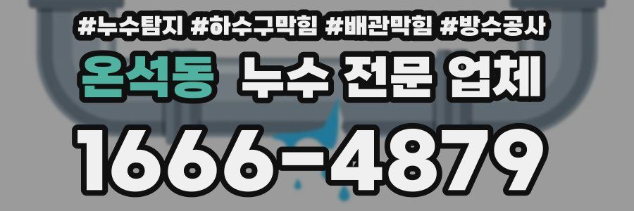 온석동 누수 전문 업체