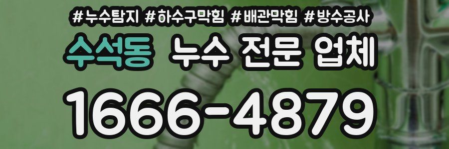수석동 누수 전문 업체