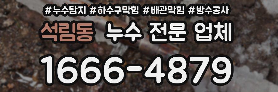 석림동 누수 전문 업체