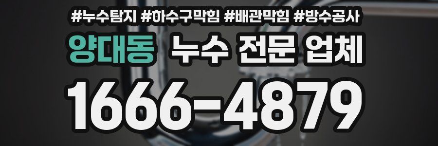 양대동 누수 전문 업체