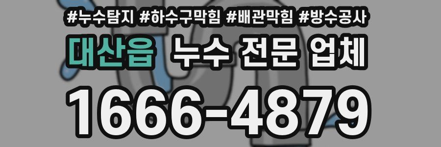 대산읍 누수 전문 업체
