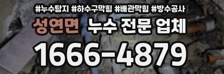 성연면 누수 전문 업체
