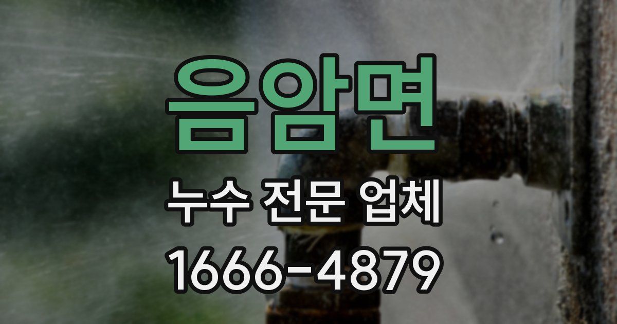음암면 누수 전문 업체