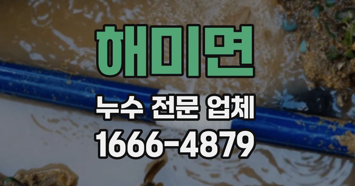 해미면 누수 전문 업체