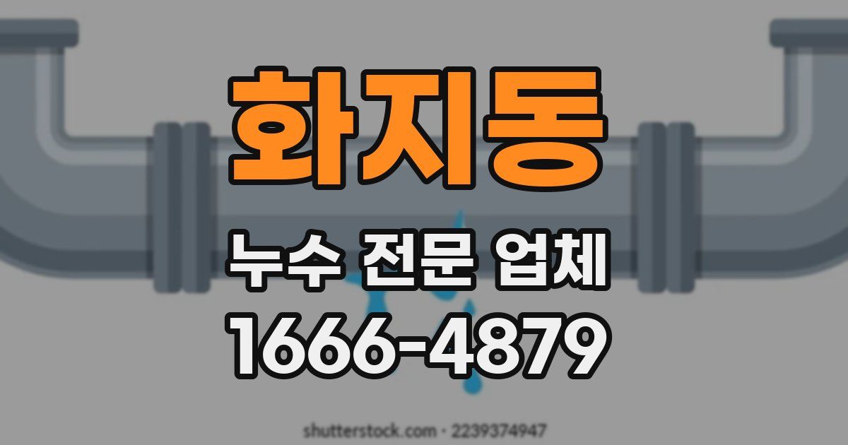 화지동 누수 전문 업체