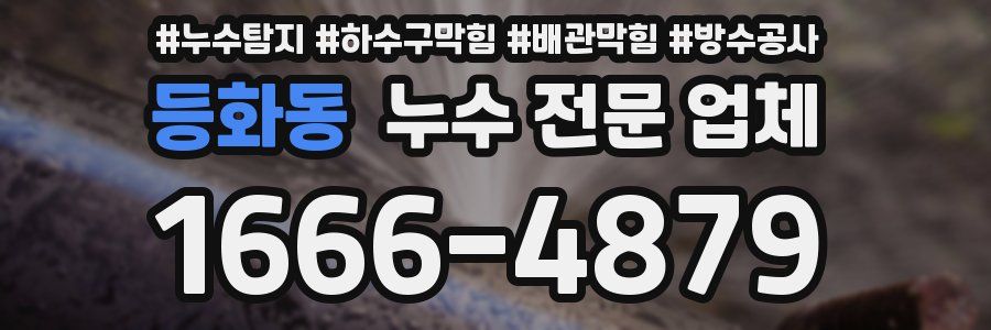 등화동 누수 전문 업체