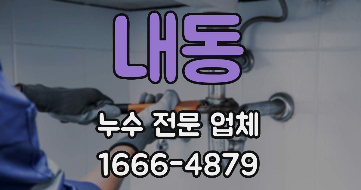 내동 누수 전문 업체