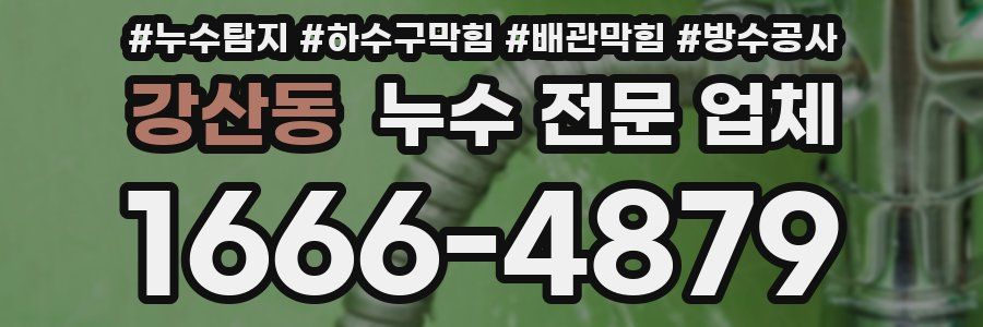 강산동 누수 전문 업체