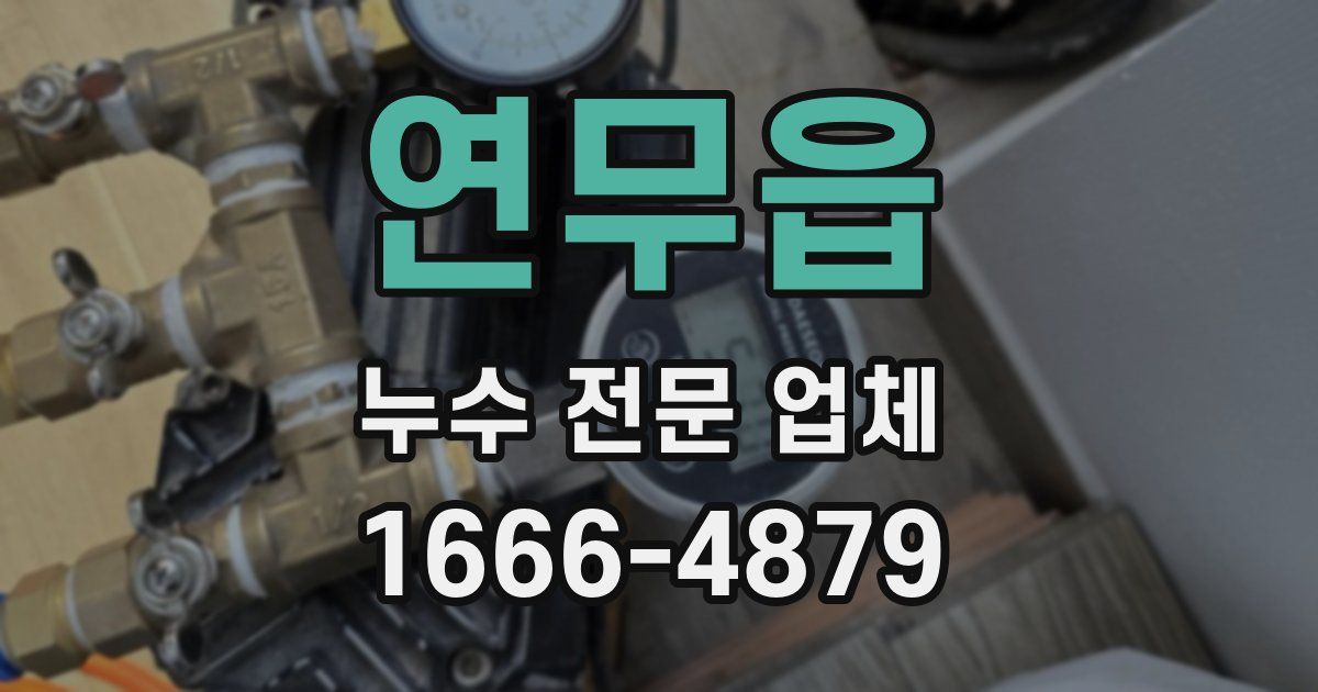 연무읍 누수 전문 업체