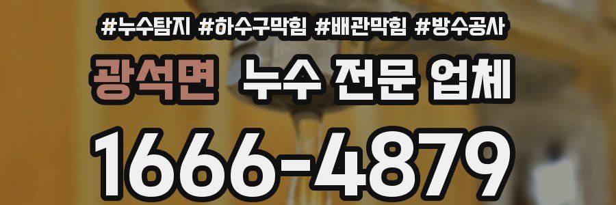광석면 누수 전문 업체