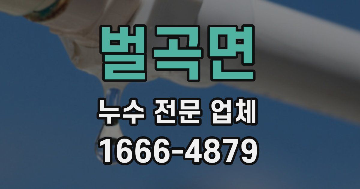 벌곡면 누수 전문 업체