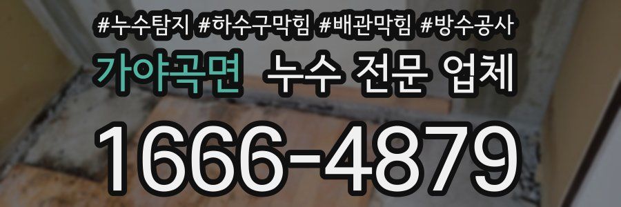 가야곡면 누수 전문 업체