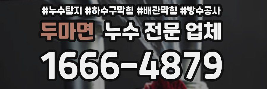 두마면 누수 전문 업체