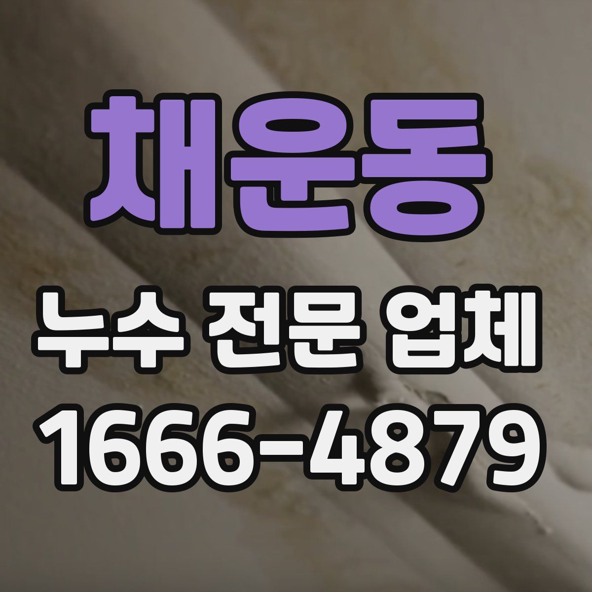 채운동 누수 전문 업체