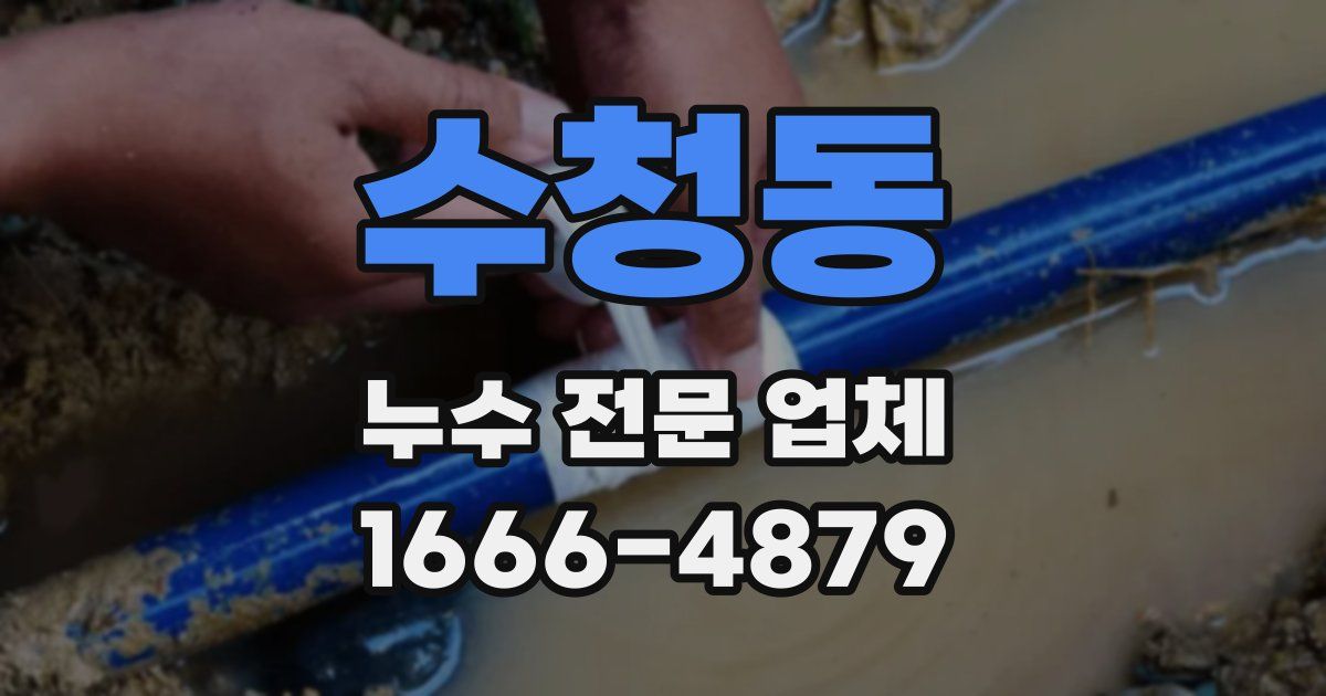 수청동 누수 전문 업체