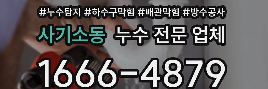 사기소동 누수 전문 업체