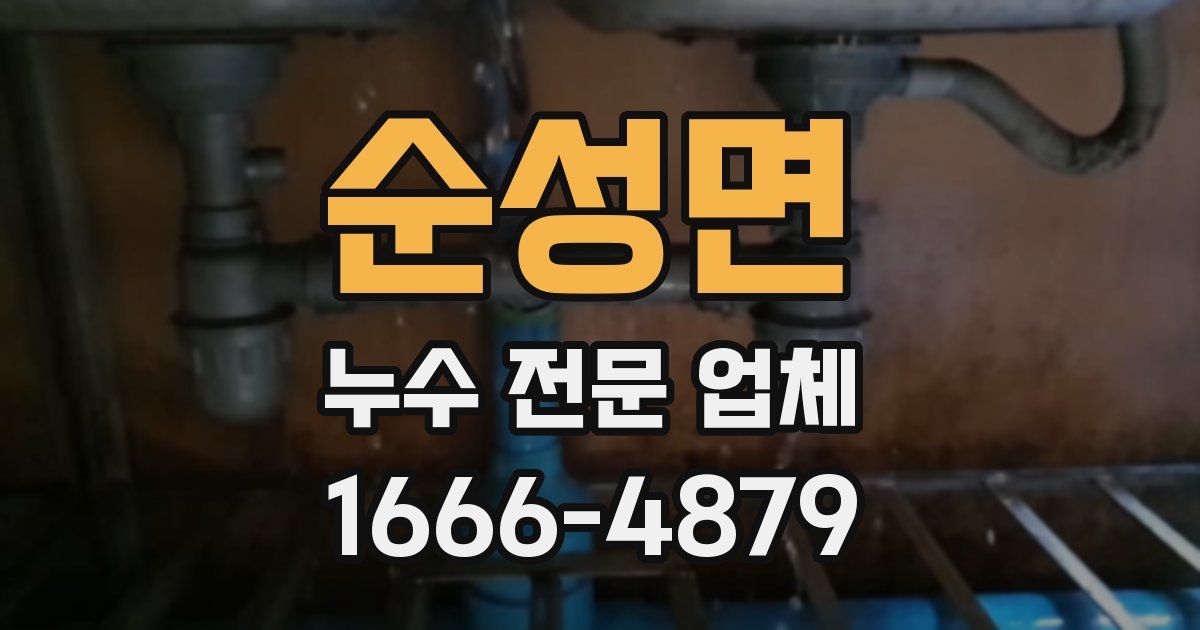순성면 누수 전문 업체