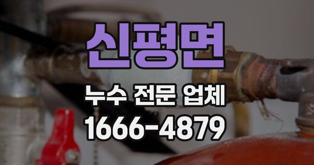 신평면 누수 전문 업체