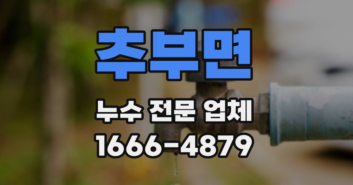 추부면 누수 전문 업체