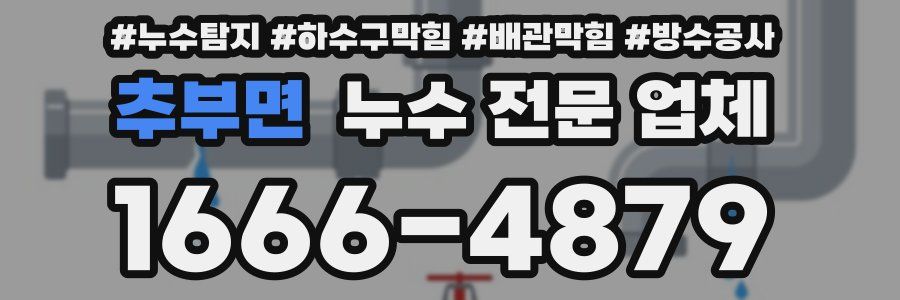 추부면 누수 전문 업체
