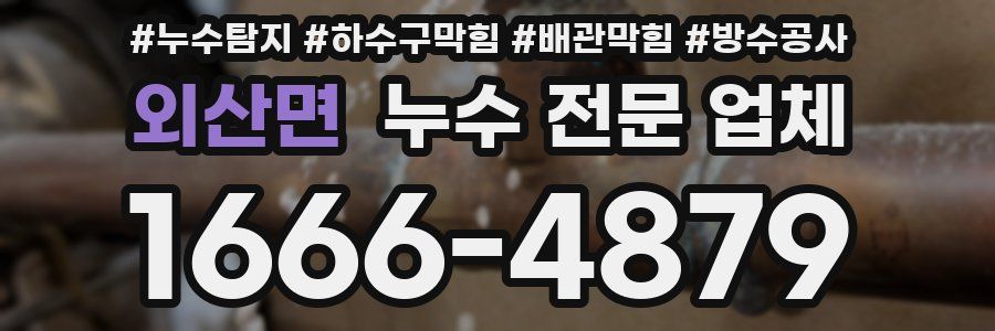 외산면 누수 전문 업체