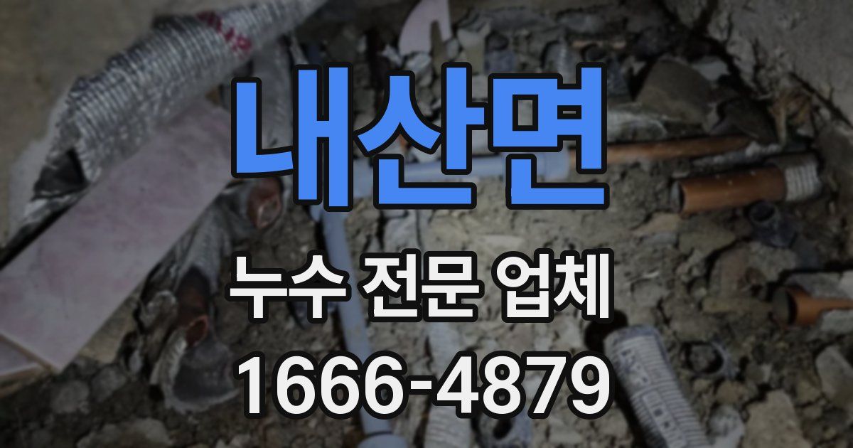 내산면 누수 전문 업체