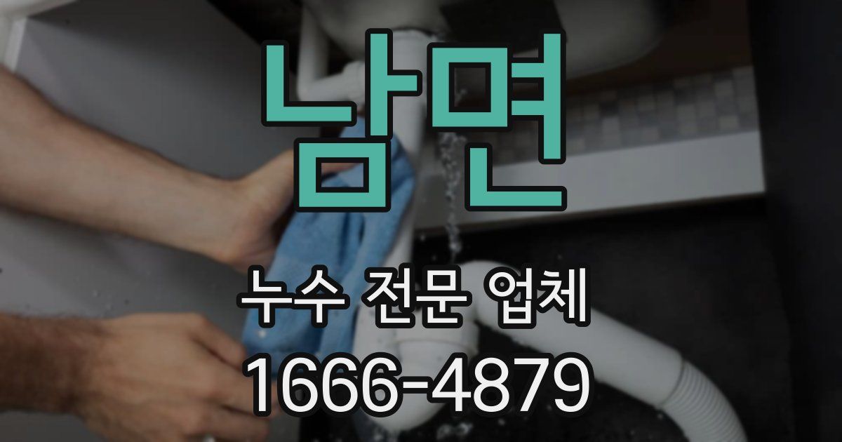 남면 누수 전문 업체
