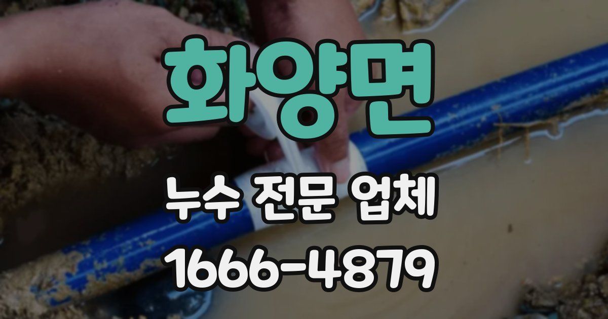화양면 누수 전문 업체