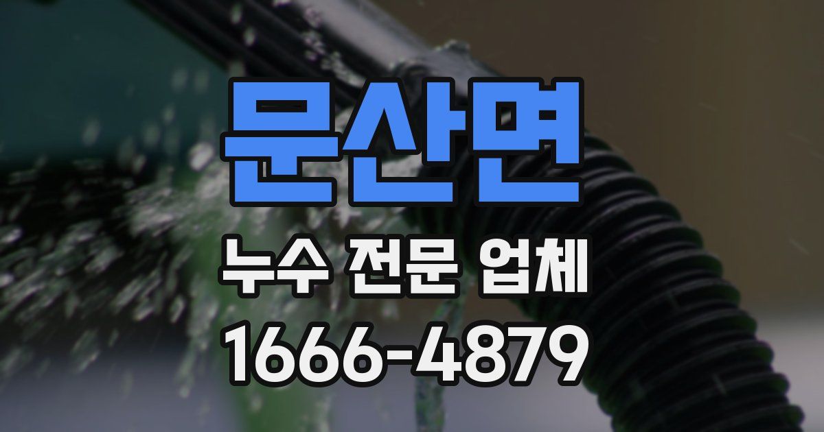 문산면 누수 전문 업체