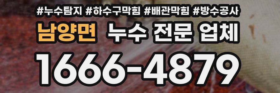 남양면 누수 전문 업체