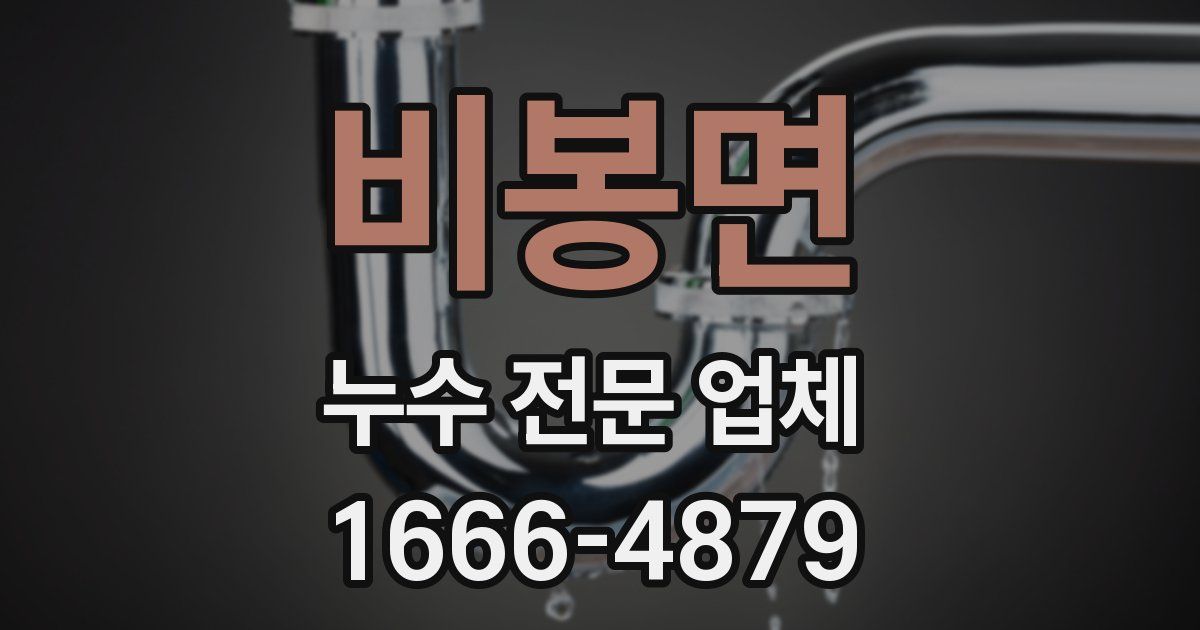 비봉면 누수 전문 업체