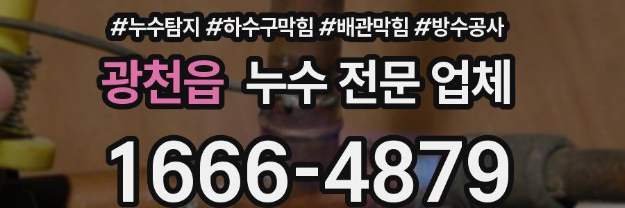 광천읍 누수 전문 업체