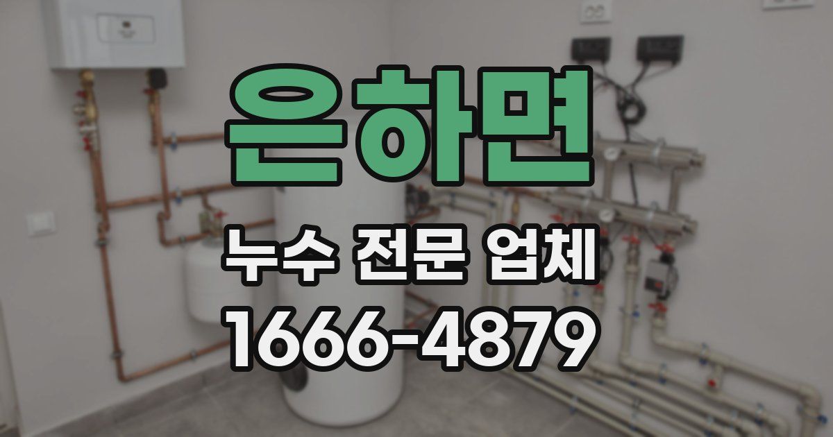 은하면 누수 전문 업체