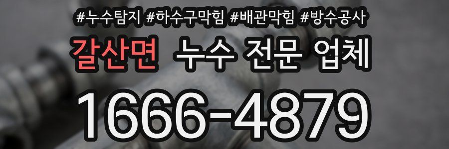 갈산면 누수 전문 업체