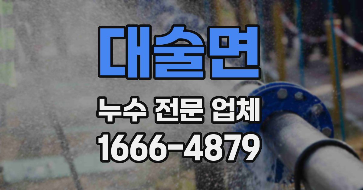 대술면 누수 전문 업체