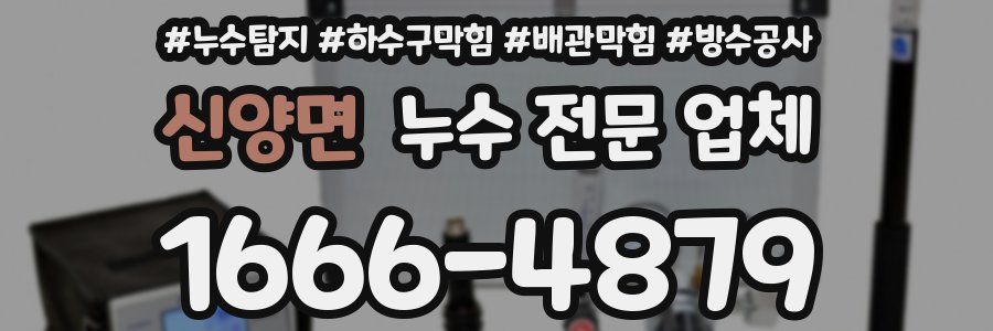 신양면 누수 전문 업체