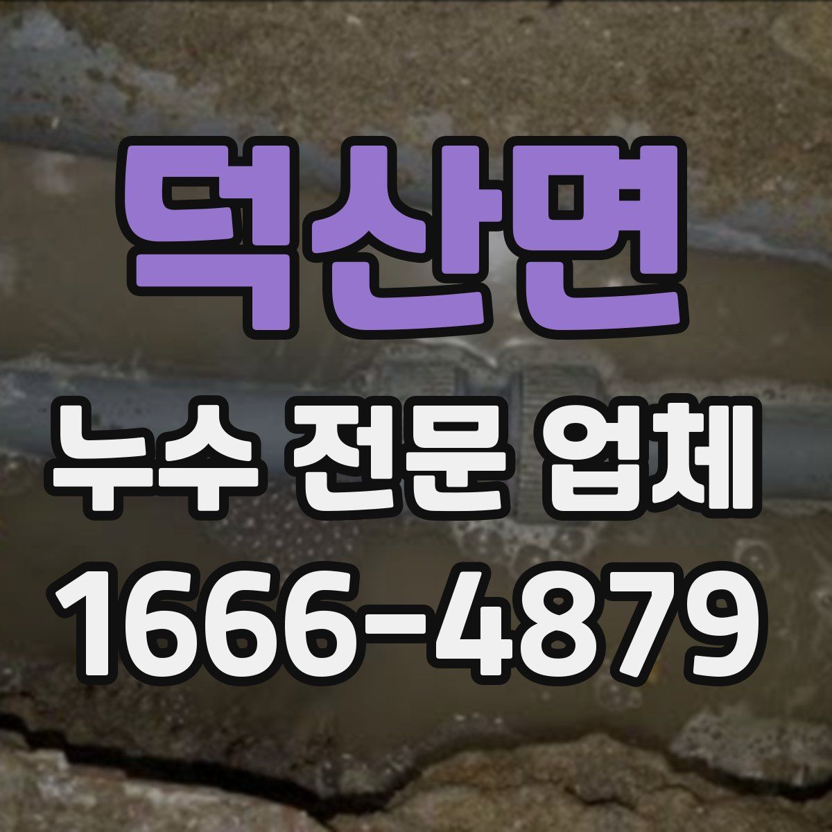 덕산면 누수 전문 업체