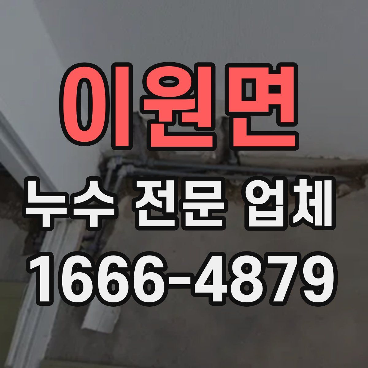 이원면 누수 전문 업체