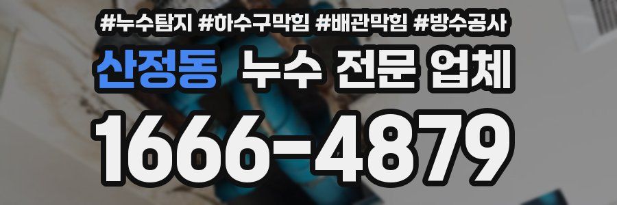 산정동 누수 전문 업체