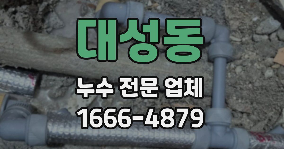 대성동 누수 전문 업체