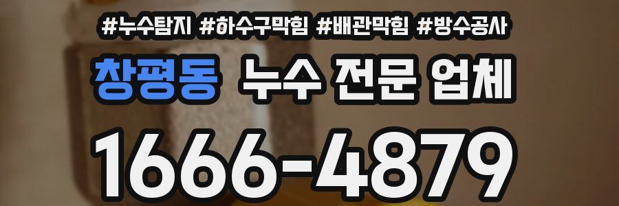 창평동 누수 전문 업체