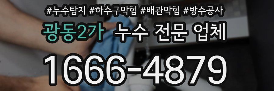 광동2가 누수 전문 업체