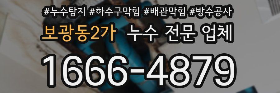보광동2가 누수 전문 업체
