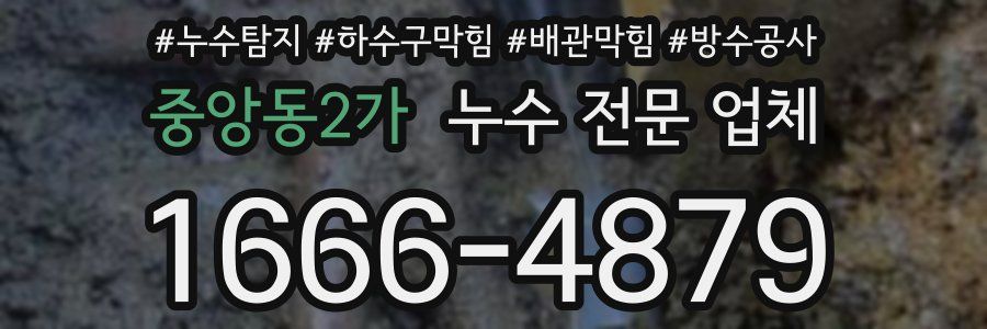 중앙동2가 누수 전문 업체