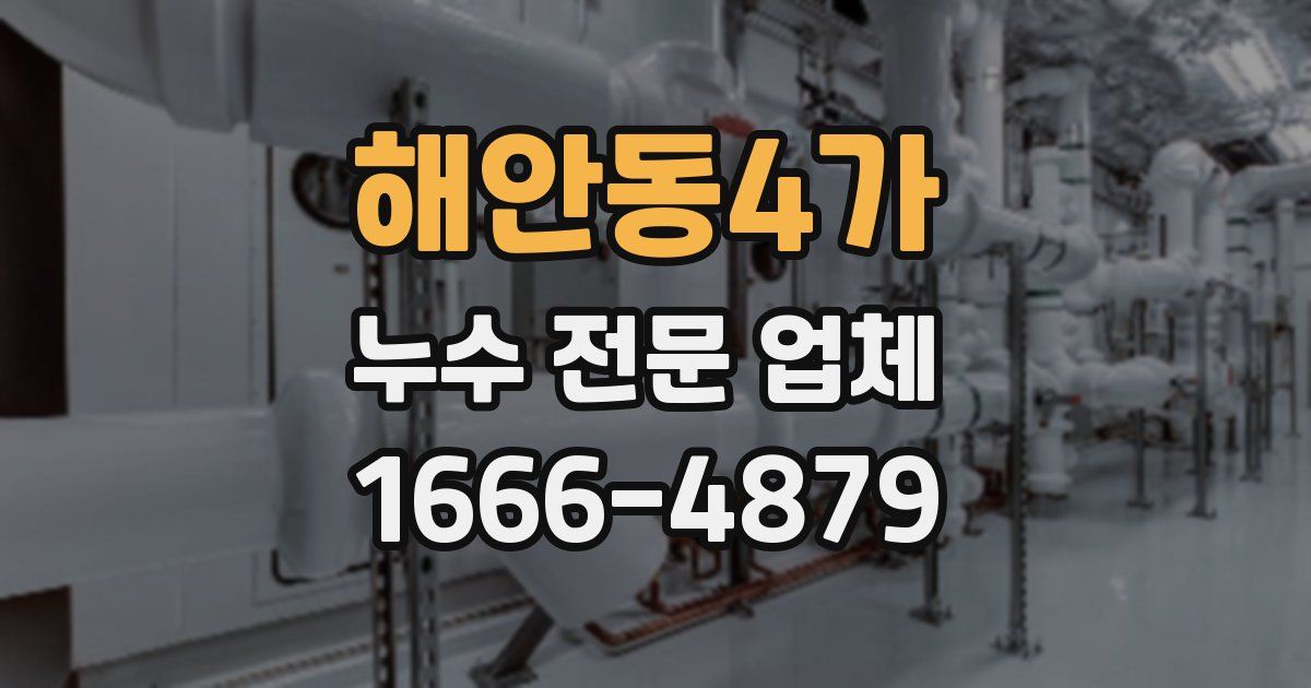해안동4가 누수 전문 업체