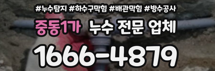 중동1가 누수 전문 업체