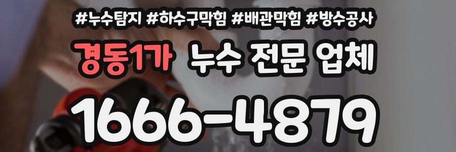 경동1가 누수 전문 업체