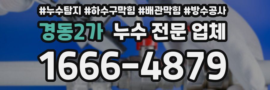 경동2가 누수 전문 업체